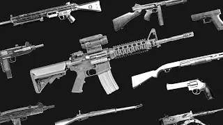Gun Shot Sounds, 14 Weapons, Thompson Submachine Gun, Mac-11, AK-47, Glock, Mossberg, HK 21