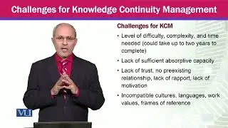 Challenges for Knowledge Continuity Management | Knowledge Management | MGTE630_Topic166