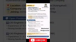 Mechanical Design engineer jobs HIRING German jobs and MNC Company #designengineer #job #mnc #shorts