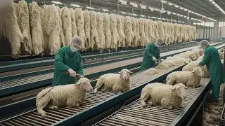 FULL PROCESS | Inside the Sheep Wool Factory - From Sheep Wool to Luxury Jacket