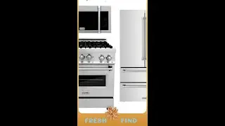 ZLINE Appliance Package - 30 in. Gas Range, Over-the-Range Microwave, Refrigerator, 3KPR-RGOTRH30