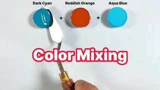 Guess the final color 🎨| Satisfying video | Art video | Color mixing video| Mix Blue and Orange 🔵🟠