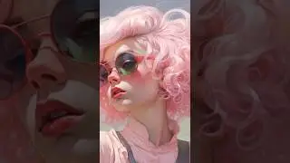 Kiss me trend #ai #beauty #trend #digitalart #pinkhair #like #shortvideo #aiglam