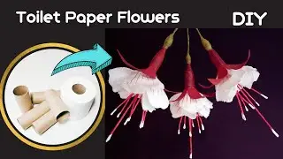 How to Make a Fuchsia From Toilet Paper Rolls  / Fantastic Recycled Craft Ideas / Paper decoration