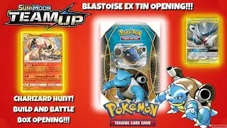 *POKEMON TEAM UP BUILD AND BATTLE BOX OPENING!* + *BLASTOISE EX TIN OPENING! ULTRA RARE PULLED!!!