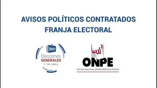 Franja Electoral Per&uacute; 2021 - Primera Vuelta (Todos los candidatos y partidos)