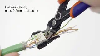 Montaje de conector EPIC&reg; DATA RJ45 con cable Cat 6a de LAPP