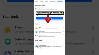 facebook monetization 🤑 partnership ads update #fecebook #monetization #shorts #trending