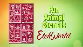 FUNIMALS! Reusable, Self Adhesive, Animal Stencils & Armour Etch Glass Etching Cream