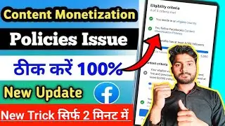 Facebook Monetization Policy issues Unoriginal Content Monetization Policies How to Remove Fb Moneti