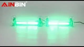 Dash Side Window Front/Rear Green Emergency Lights for Firefighter Vehicles POV Trucks