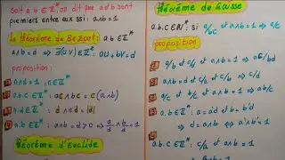 rèsumè arithmétiques dans Z résumé partie 3