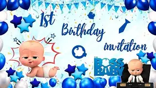 Latest Boss Baby Theme Birthday Invitation Video #viralvideo