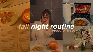 FALL NIGHT ROUTINE 🍁🕯| nighttime habits, skincare, self care & cooking pasta