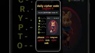 9 August cipher code|hamster kombat daily cipher code 9 August|today hamster cipher code#ciphercode