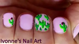 How-to: Easy Cactus Nail Art Tutorial