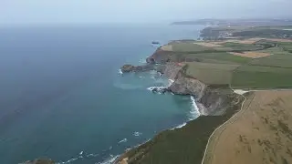 Drone flight over North Cliffs, near Tehidy County Park