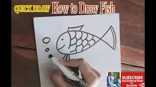 QUICK DRAW | Draw Fish | مچھلی | White Board Drawings| School Activities | LND Activities| For Kids