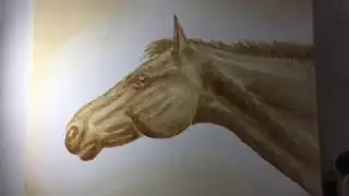 COMO pintar con caf&eacute; soluble FACIL un caballo #5