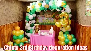 ULTIMATE PARTY PREPARATION | KIDS BIRTHDAY PARTY PREP| CHINTU(NIYAZ)|Jungle Safari Theme Decoration🥰
