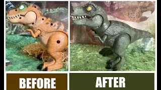Jurassic World Primal Hatch Dinosaurio interactivo para eclosionar, repintar y rellenar agujeros ...