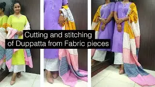 How to make Duppatta with leftover fabrics and Laces