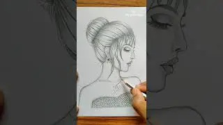 Girl drawing ll Traditional Drawing #shorts