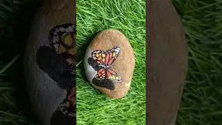 3D Butterfly Painting On Stone / Rock | Acrylic Painting | Easy Stone Painting | DIY 3D Butterfly