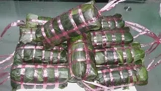 Sticky Rice Cakes With Banana and Pork | B&aacute;nh T&eacute;t Nh&acirc;n Chuối v&agrave; Thịt