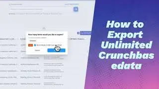How to export unlimited crunchbase data