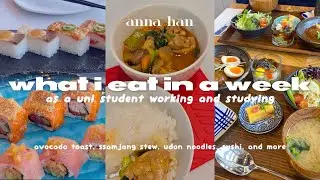 vlog 🍡 what i eat in a week as a uni student working and studying