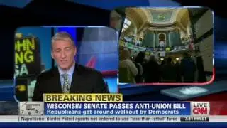 CNN: Wisconsin Senate passes anti-union bill