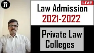 Law Admission 2021 Guidance for Private Law Colleges