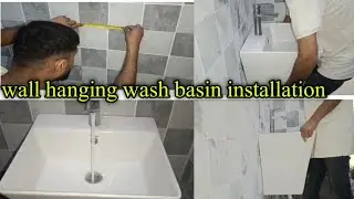 how to install wall hang wash basin wall mounted basin installation