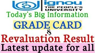 Ignou Result 2018 update with Revaluation result and Grade Card By TIPS GURU
