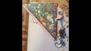 How to make a CORNER DANGLE CHARM BOOKMARK for journals and books