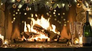 🔥 New Year&rsquo;s Eve Fireplace Countdown ✨ Cozy Crackling Fire & Festive Light Ambience