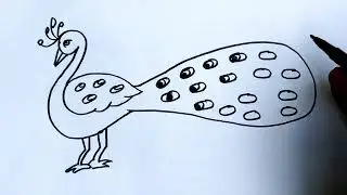 How to draw peacock/Peacock drawing step by step/Peacock ki drawing/Peacock drawing tutorial/Draw 