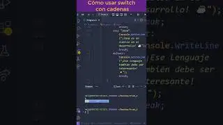 Switch con cadenas en C# #shorts #programacion
