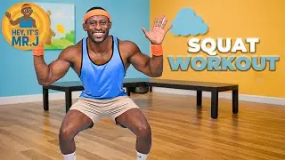 Squat Workout for Kids | Jog, Squat, Jump! | Mr. J Movement Song
