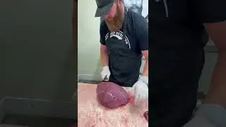 Cutting Top Round into Jerky #shorts