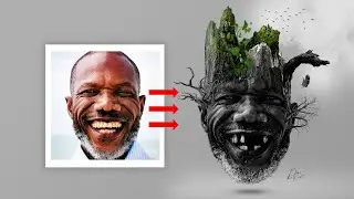 How To Create Human-Tree Digital Artwork Using Photoshop