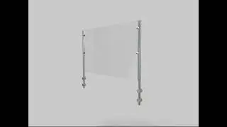 Model EP7 Sneeze Guard | ADM Sneezeguards | Glass Guard