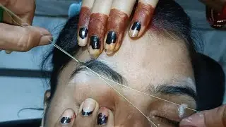 Excess hair Eyebrow Threading Tutorial | Eyebrow Shaping | Threading Tutorial for beginners #foryou