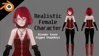 Blood Assassin Girl - Realistic Female Character - Blender Eevee - link in description