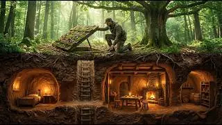 Building a Hidden Underground Base with 5,000 Year Old Method, Survival Shelter