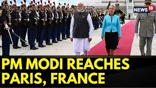 PM Modi France Visit | Prime Minister Lands In Paris For Power-Packed Two-Day France Visit | News18