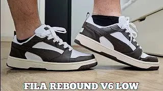 Tênis Puma Rebound V6 Low Branco+Marrom | Demonstração No Pé | On Feet | Tênis Casual Dia a Dia !!!