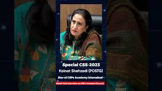 Kainat Shehzadi (POSTG) 11th Position in Special CSS-2023 | Mock Interview by CSPs Academy Islamabad