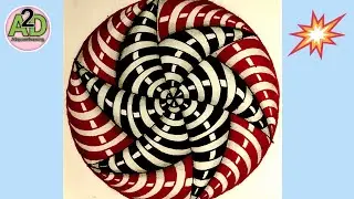 Illusion Drawing Tutorial-6 | Illusion Drawing in a Circle | Illusion Drawing